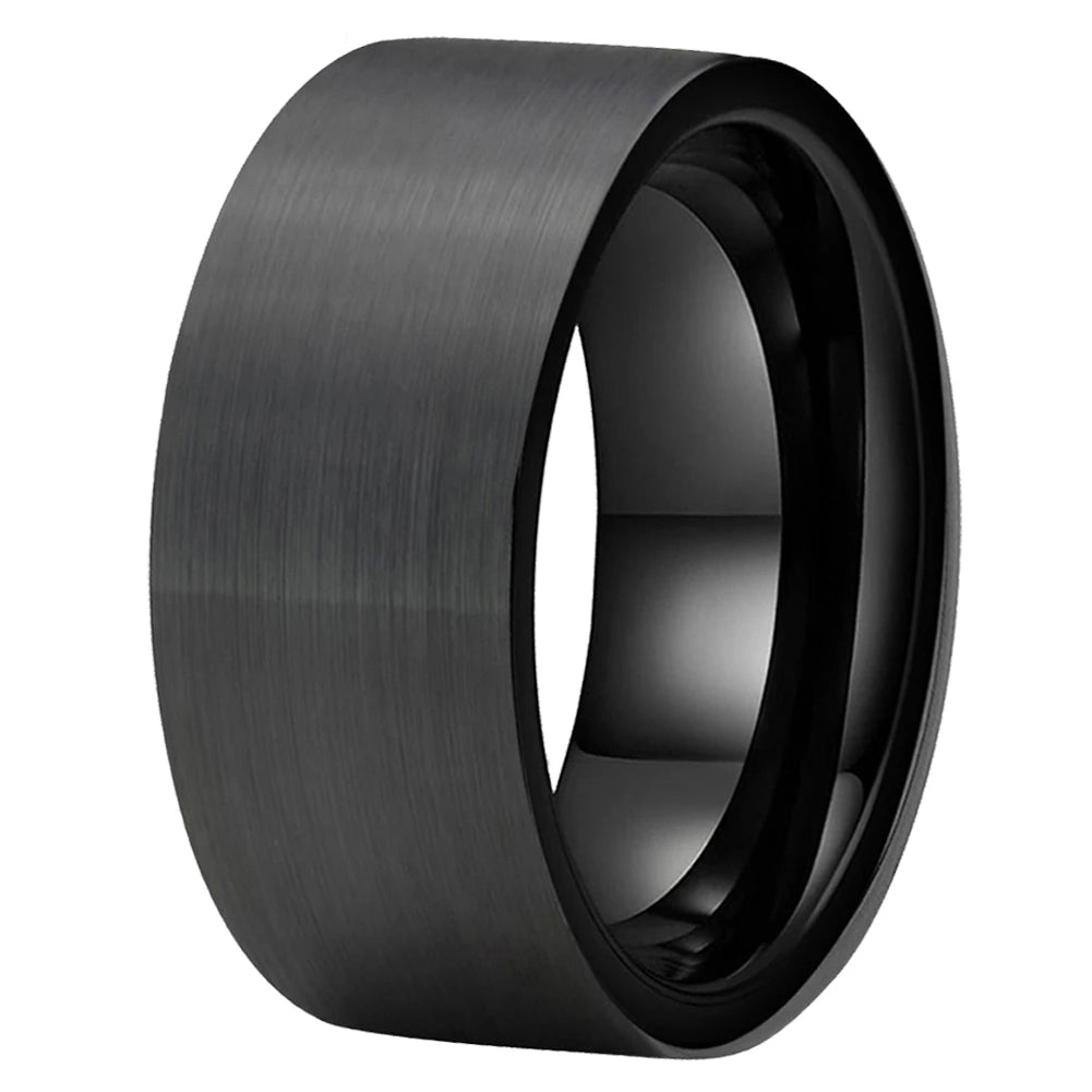 12MM Black Tungsten Wedding Band