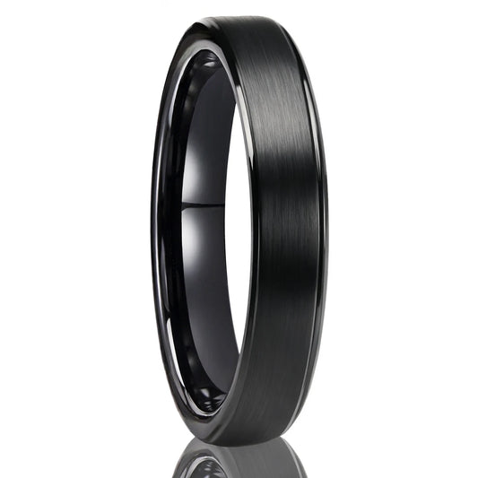 4MM Black Tungsten Ring