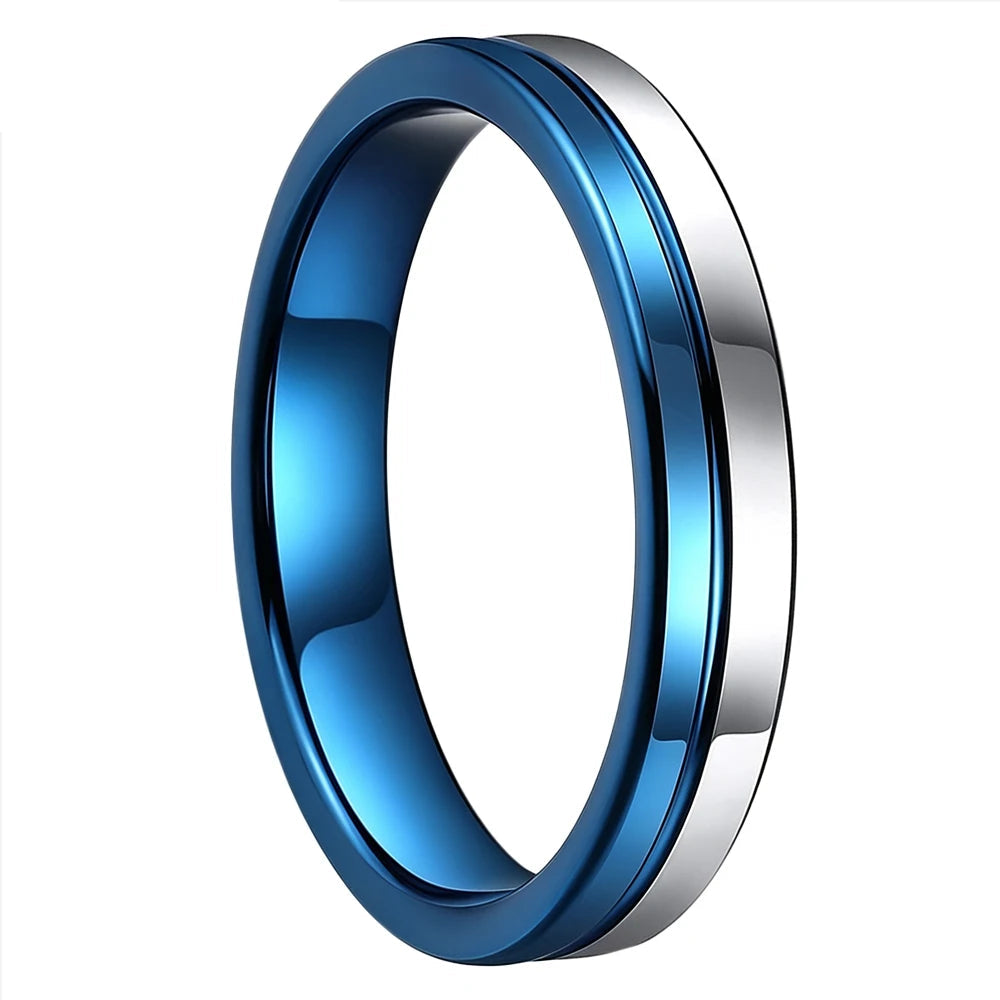 4mm Two-Tone Tungsten Ring
