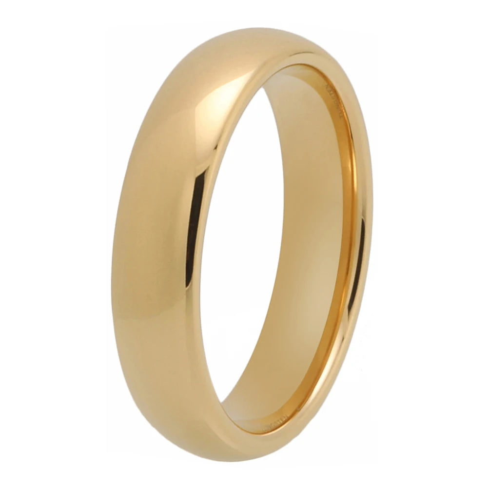 5MM Gold Tungsten Ring