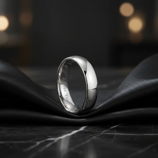 5mm Tungsten Ring I Love You Engraved