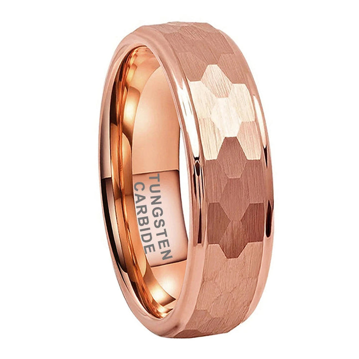6mm Hammered Tungsten Ring