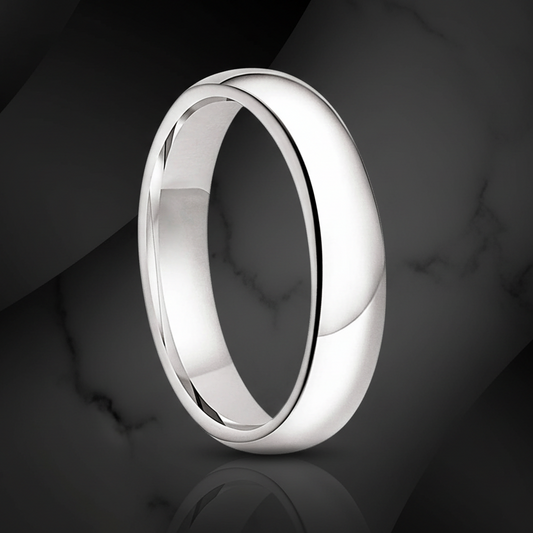 6mm White Tungsten Men’s Wedding Band