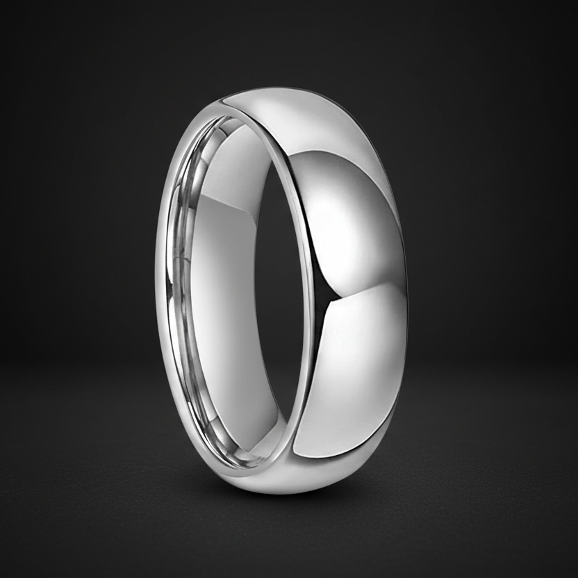 7mm Polished Tungsten Wedding Band
