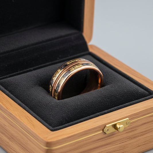 8MM_Rose_Gold_Meteorite_Tungsten_Ring