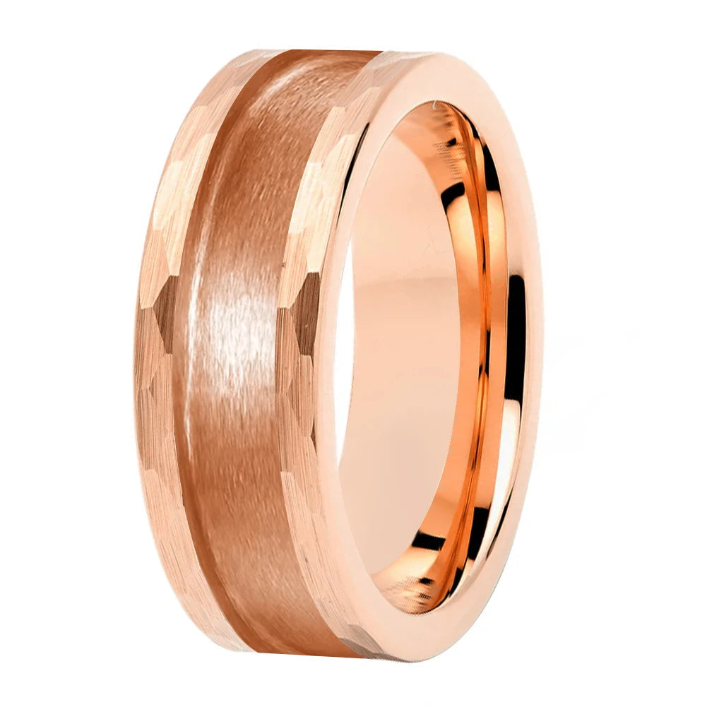Rose Gold tungsten ring blank
