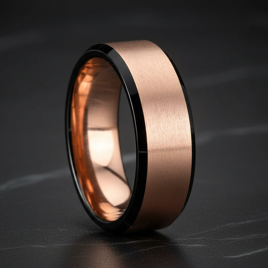 8mm Classic Brushed Tungsten Ring – Men’s Wedding Band”