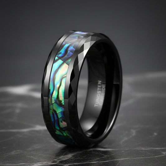 8mm Green Tungsten Ring for Men – Comfort Fit Band