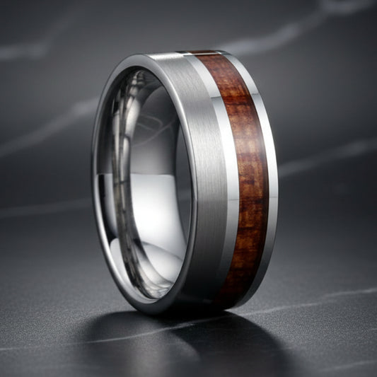 8mm_Rosewood_Tungsten_Flat_Wedding_Band