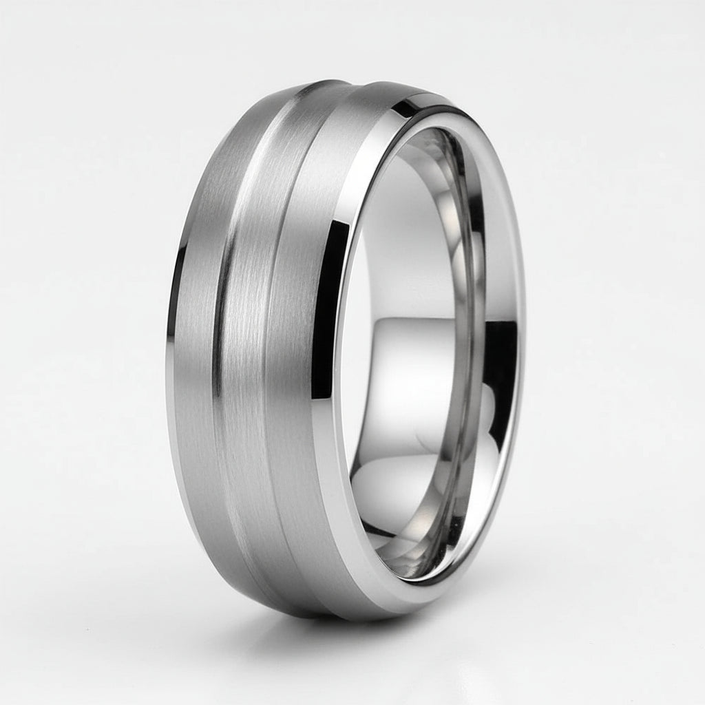 8mm Tungsten Blank Ring