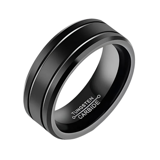 All Black Tungsten Ring