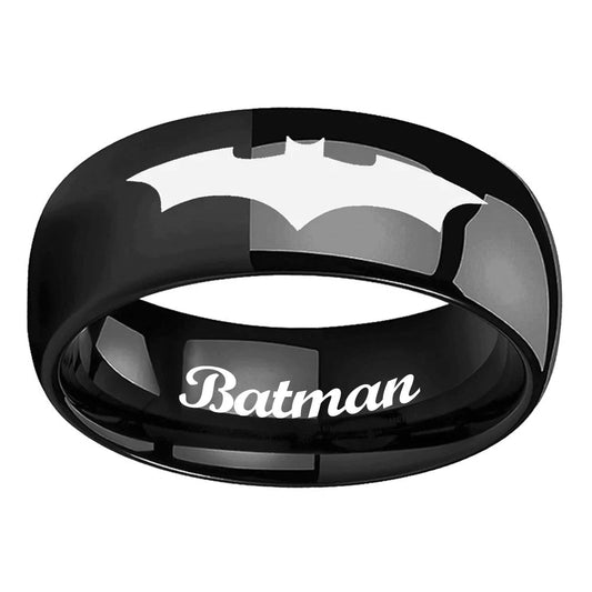 Batman Logo Tungsten Wedding Band