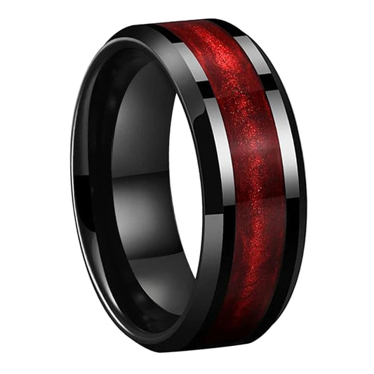 Black Tungsten Promise Ring