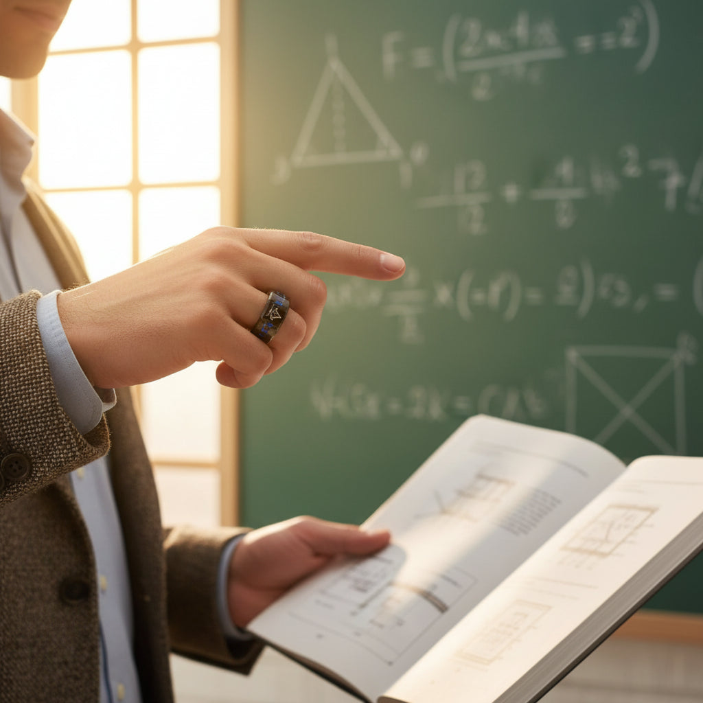 Black Tungsten With Fiber Masonic Ring