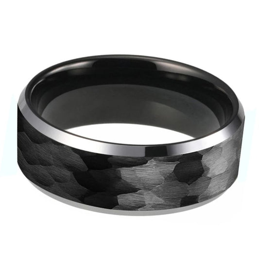 Black Hammered Men’s Ring
