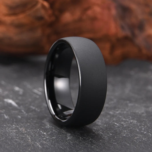Black Tungsten Carbide Wedding Band