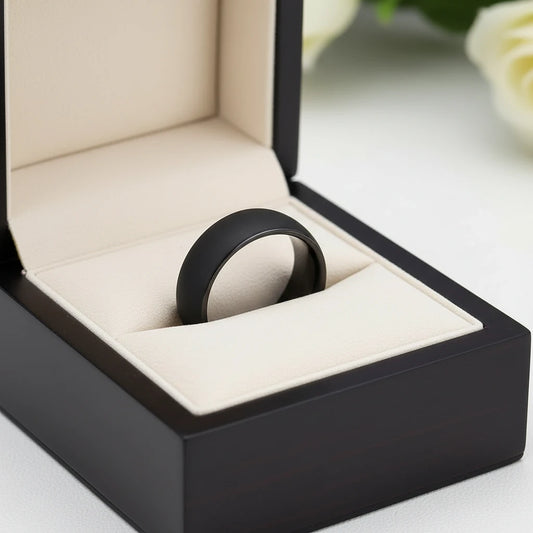Black Tungsten Carbide Wedding Band