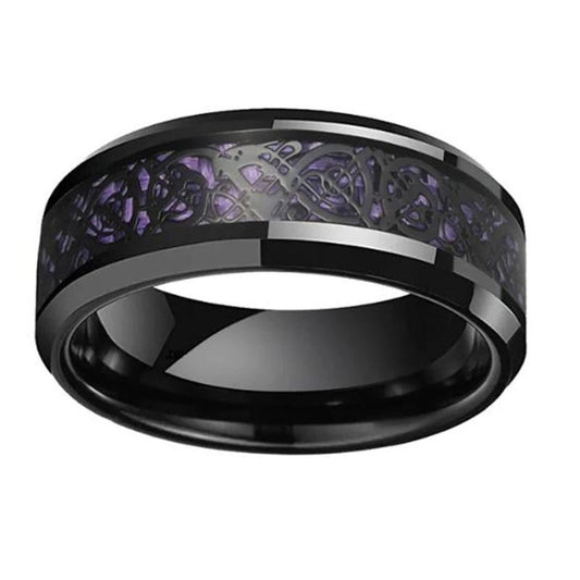 Black Tungsten Carbon Fiber Ring