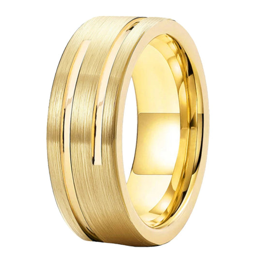 Brushed Finish Tungsten Engagement Band