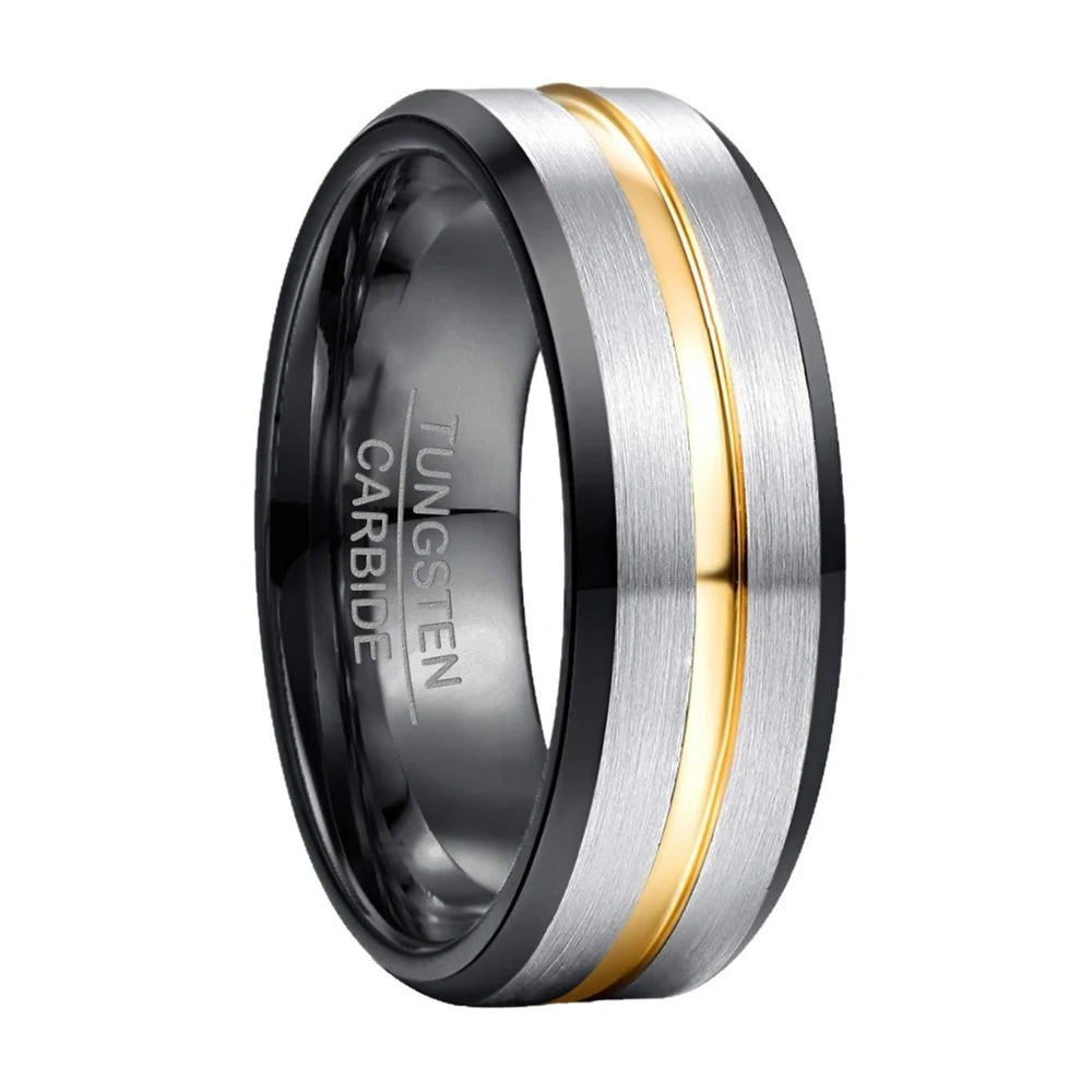 Brushed Tungsten Carbide Ring