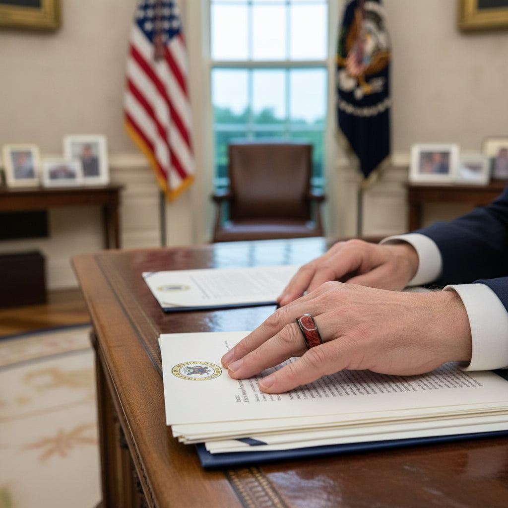 Burgundy Wood Tungsten Ring
