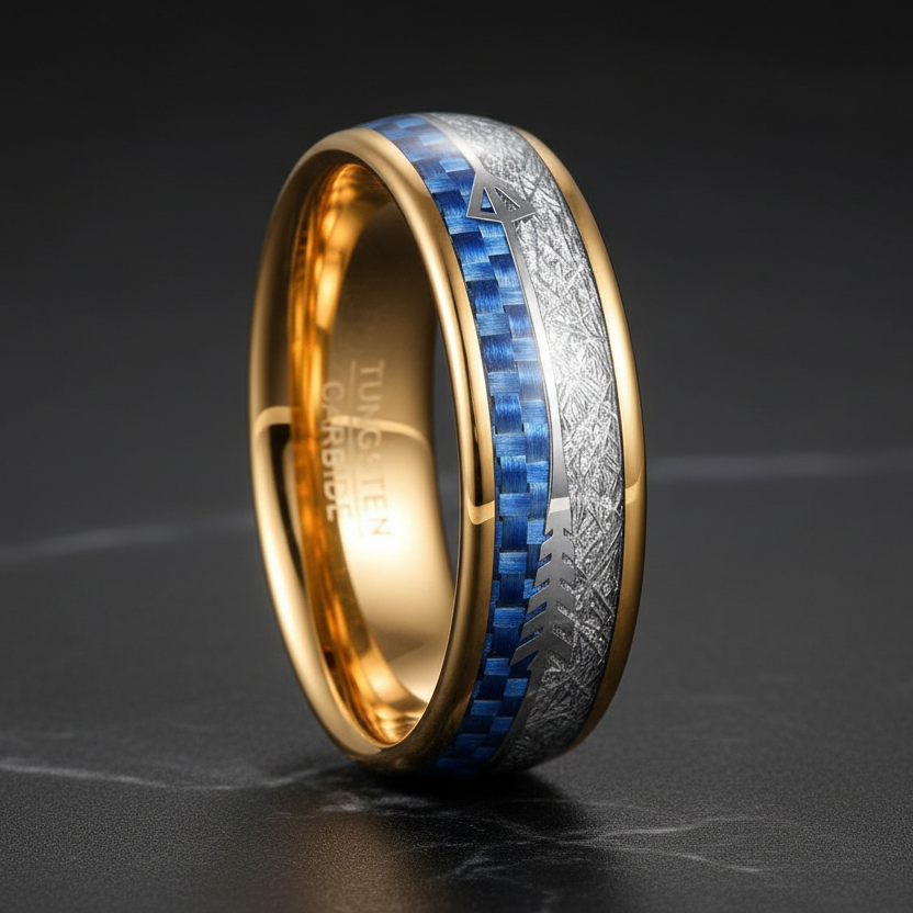 Carbon Fiber Tungsten Engagement Ring