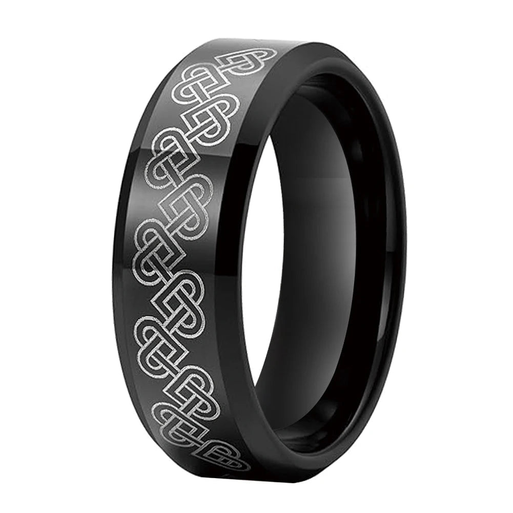 Celtic Knot Tungsten Ring