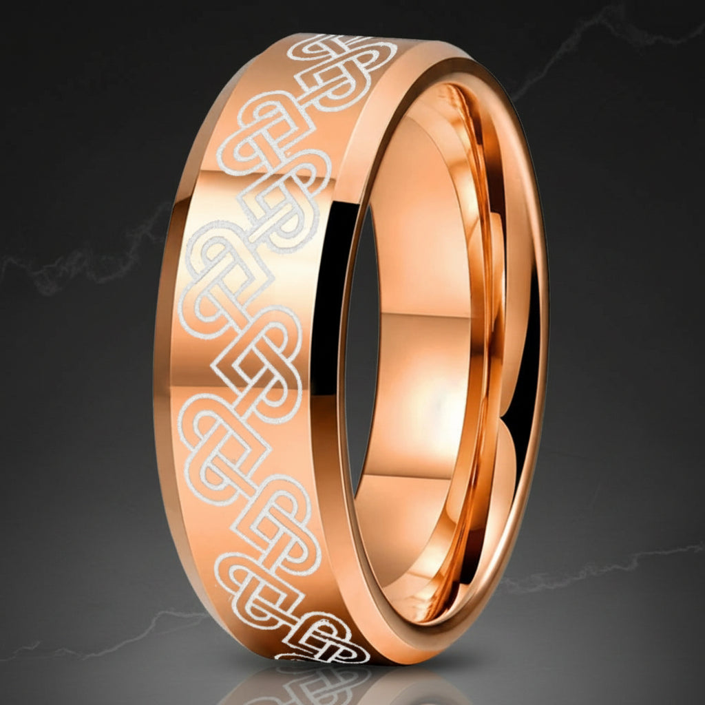 Celtic Knot Tungsten Ring