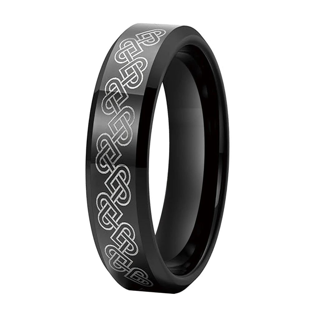 Celtic Knot Tungsten Ring