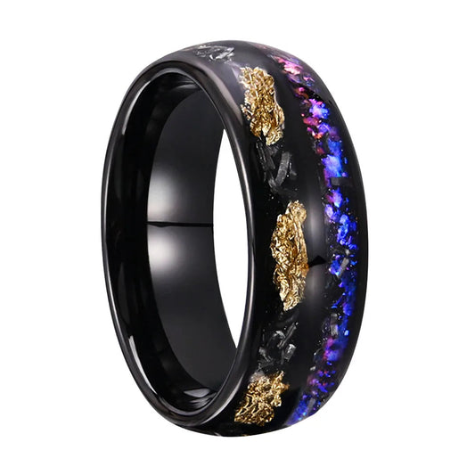 Cosmic Debris Tungsten Ring