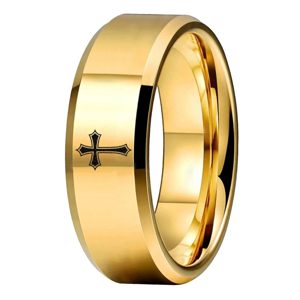 Cross Tungsten Ring