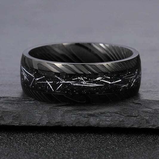 Damascus Stainless Steel Ring