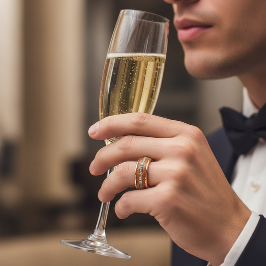 Deer Antler Oak Signature Tungsten Ring