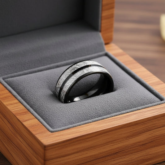 Domed_Polished_Tungsten_Meteorite_Ring_-_Comfort_Fit