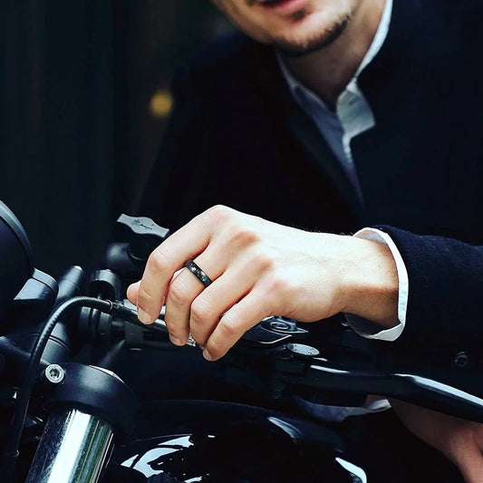 Galaxy Opal Inlay Tungsten Ring