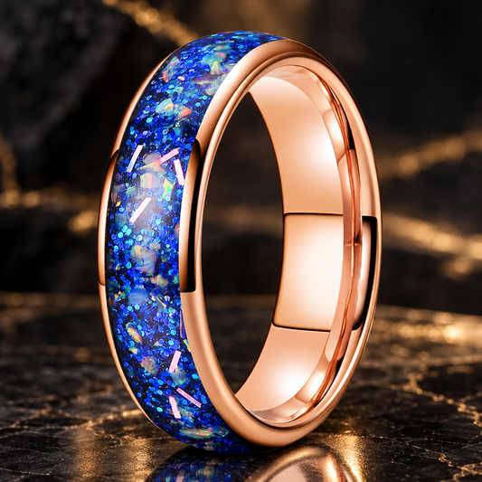 Galaxy Opal Tungsten Ring