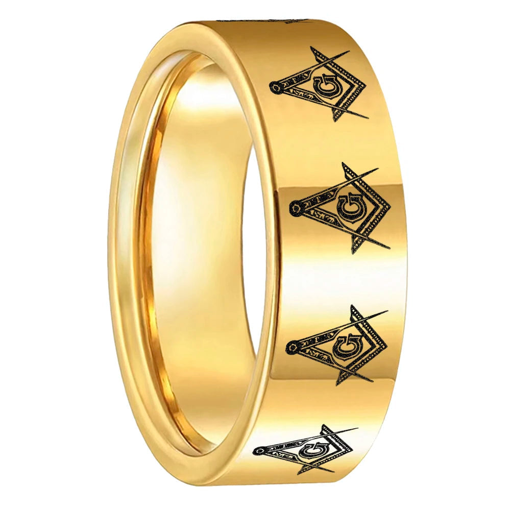 Gold Freemason Ring
