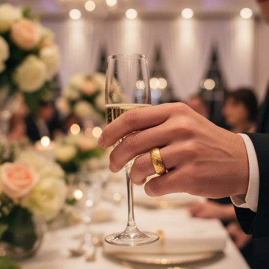 Gold Tungsten Carbide Ring