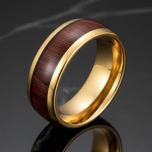 Gold Plated Tungsten Carbide one ring