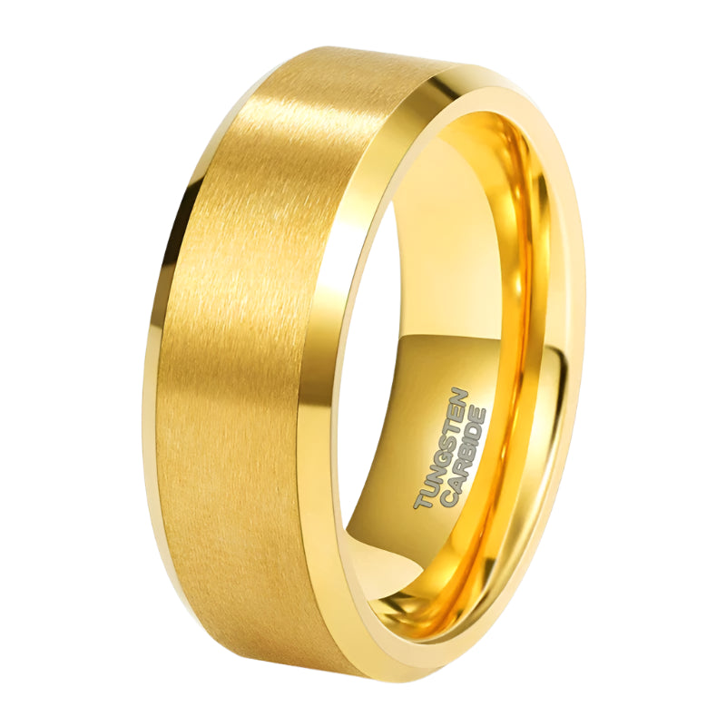 Gold Plated Tungsten Ring