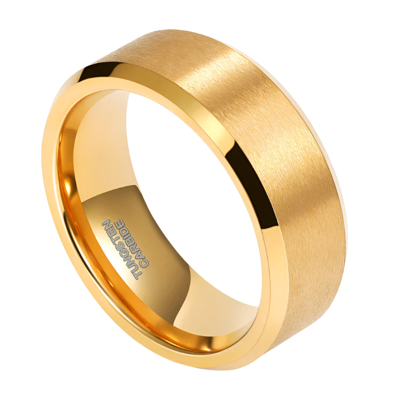 Gold Plated Tungsten Ring