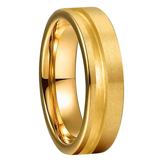Gold Tungsten Ring Blank
