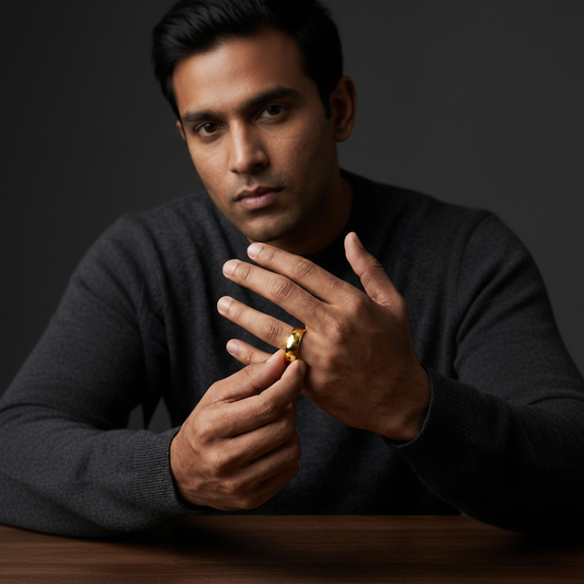 Gold Tungsten Wedding Band – Domed, Classic & Enduring