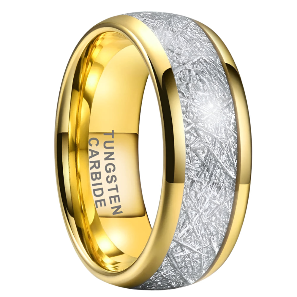 Gold and Silver Tungsten Ring