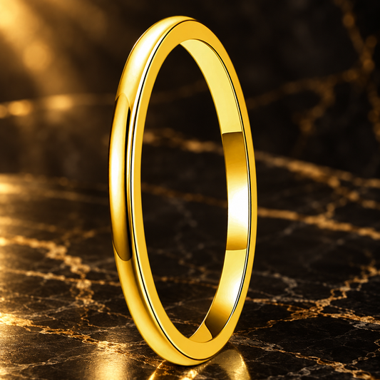 2MM Gold Tungsten For Women
