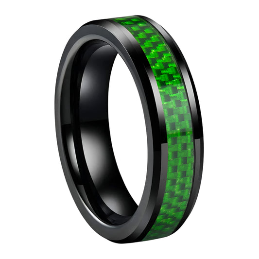 Green Tungsten Carbide Ring