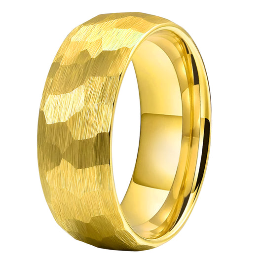 Hammered Tungsten Wedding Ring