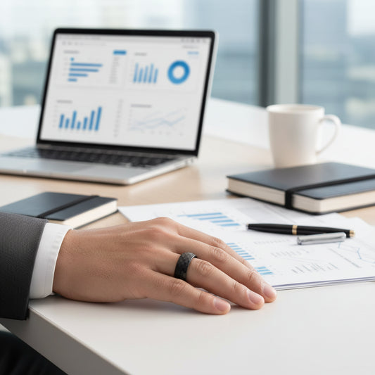 Hammered Black Tungsten Ring