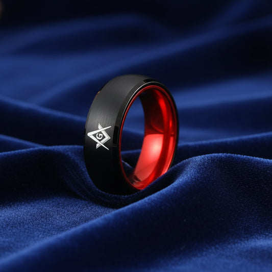 Masonic Tungsten Ring