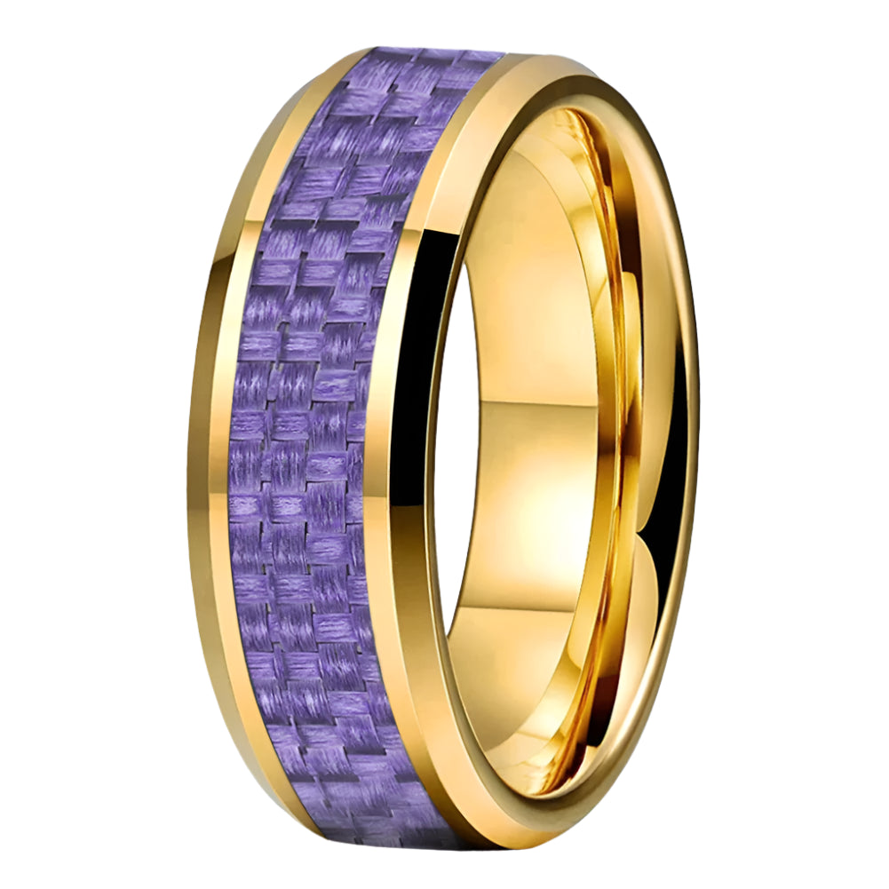 Men's Tungsten ring with Carbon Fiber Inlay